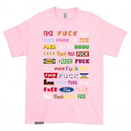 T-shirt Fuck logo's Pink